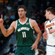 Illustration for article titled Brook Lopez Is Keeping His Résumé Fresh, Learning New Skills, Banging Eight Threes